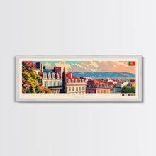 Cargar imagen en el visor de la galería, Coimbra Portugal Travel Art, City Art, Framed Canvas Print or Metal Wall Art, Europe Travel Poster, Panoramic Wall Art, Extra Wide Wall Art
