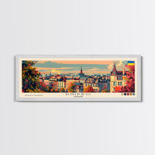 Load image into Gallery viewer, Dnipro Ukraine Wall Art, Panoramic Travel Poster, Panoramic Framed Canvas Print, City Wall Art, Wall Hanging Home Decor, Travel Art
