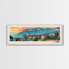 Load image into Gallery viewer, Drammen Norway Travel Print Wall Art, Panoramic City Art, Travel Art, Wall Decor, Vacation Gift, Framed Canvas Print Or Metal Art
