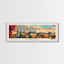 Load image into Gallery viewer, Enschede Netherlands Wall Art, Panoramic Travel Poster, Panoramic Framed Canvas Print, City Wall Art, Wall Hanging Home Decor, Travel Art
