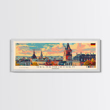 Carregar imagem no visualizador da galeria, Gelsenkirchen Germany Panoramic Travel Poster, Framed Canvas Print or Metal Wall Art, Travel Art, Home Decor, Panoramic Painting, Midcentury Art
