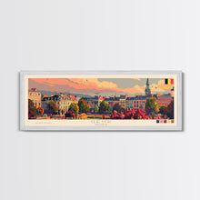 Load image into Gallery viewer, Genk Belgium Travel Print Wall Art, Panoramic City Art, Travel Art, Wall Decor, Vacation Gift, Framed Canvas Print Or Metal Art
