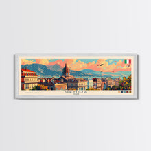 Carregar imagem no visualizador da galeria, Genoa Italy Travel Art, City Art, Framed Canvas Print or Metal Wall Art, Europe Travel Poster, Panoramic Wall Art, Extra Wide Wall Art
