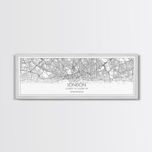 Load image into Gallery viewer, Panoramic London City Map, United Kingdom Art, Map Print, Minimalist Wall Art, Canvas Art, Housewarming Gift, Street Map Art, Closing Gift
