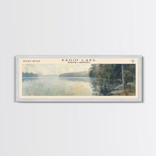 Carregar imagem no visualizador da galeria, Badin Lake North Carolina Panoramic Framed Canvas Print, Lake House Art, Modern Decor, Travel Poster, Scenic View, Home Decoration
