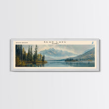 Carregar imagem no visualizador da galeria, Bear Lake Alaska Framed Canvas Print, Panoramic Lake House Decor, Scenic View, Travel Poster, Rustic Art, Water Reflection
