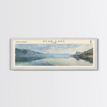 Carregar imagem no visualizador da galeria, Bear Lake Panoramic Framed Canvas Print, Lake House Decor, Scenic View, Travel Poster, Minimalist Art, Home Decoration
