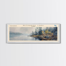 Carregar imagem no visualizador da galeria, Becharof Lake Panoramic Framed Canvas Print, Lake House Decor, Scenic View, Travel Poster, Modern Art, Nature Scene
