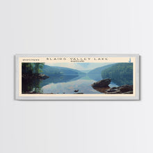 Carregar imagem no visualizador da galeria, Blairs Valley Lake Maryland Framed Canvas Print, Panoramic Lake House Decor, Scenic View, Travel Poster, Rustic Art, Lake Painting
