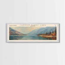 Carregar imagem no visualizador da galeria, Canyon Ferry Lake Montana Framed Canvas Print, Lake House Art, Panoramic Wall Art, Travel Poster, Rustic Lake Painting, Nature Art
