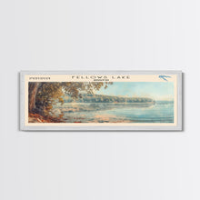 Cargar imagen en el visor de la galería, Fellows Lake Missouri Framed Canvas Print, Lake House Decor, Panoramic Wall Art, Travel Poster, Rustic Lake Painting, Home Decor
