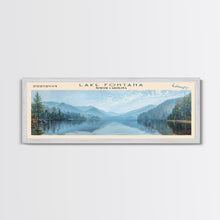 Load image into Gallery viewer, Lake Fontana North Carolina Framed Canvas Print, Lake House Decor, Panoramic Wall Art, Travel Poster, Beautiful Lake Painting, Home Art
