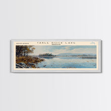 Load image into Gallery viewer, Table Rock Lake Missouri Panoramic Wall Art, Framed Canvas Print, Lake House Decor, Travel Poster, Beautiful Lake Scene, Living Room Decor

