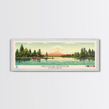 Carregar imagem no visualizador da galeria, Angostura Reservoir South Dakota Framed Canvas Print, Panoramic Wall Art, Midcentury Modern, Pop Art, Travel Poster, Scenic Bedroom Art
