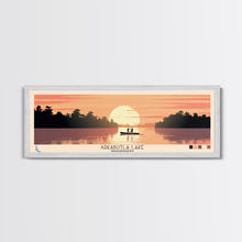Carregar imagem no visualizador da galeria, Arkabutla Lake Mississippi Framed Canvas Print, Panoramic Wall Art, Midcentury Modern, Pop Art, Travel Poster, Scenic Lake House Art
