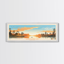 Load image into Gallery viewer, Barren River Lake Kentucky Framed Canvas Print, Panoramic Travel Poster, Midcentury Modern Wall Art, Pop Art, Lake House Decor
