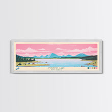 Carregar imagem no visualizador da galeria, Fenton Lake New Mexico Framed Canvas Print, Panoramic Art, Midcentury Modern, Pop Art, Living Room Decor, Travel Poster, Lake View, Wall Art
