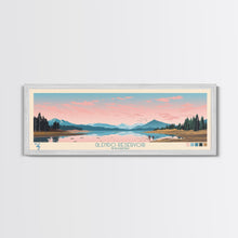 Carregar imagem no visualizador da galeria, Glendo Reservoir Wyoming Framed Canvas Print, Panoramic Art, Midcentury Modern, Pop Art, Bedroom Decor, Travel Poster, Nature Painting, Home Decor
