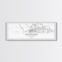 Load image into Gallery viewer, Panoramic Montgomery City Map, Alabama Art, Map Print, Minimalist Wall Art, Canvas Art, Housewarming Gift, Street Map Art, Closing Gift

