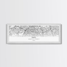 Load image into Gallery viewer, Panoramic Paris City Map, France Art, Map Print, Minimalist Wall Art, Canvas Art, Housewarming Gift, Street Map Art, Closing Gift
