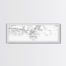 Load image into Gallery viewer, Panoramic Riverside City Map, California Art, Map Print, Minimalist Wall Art, Canvas Art, Housewarming Gift, Street Map Art, Closing Gift
