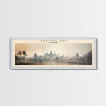 Carregar imagem no visualizador da galeria, Angkor Wat Cambodia | Framed Travel Poster Canvas Print | Trendy Wall Art | Watercolor Painting | Living Room Art | Unique Art
