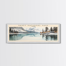 Load image into Gallery viewer, Banff National Park COUNTRY | Framed Travel Poster Canvas Print | Trendy Wall Art | Watercolor Painting | Living Room Art | Unique Art
