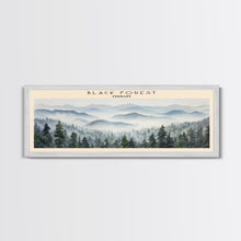 Carregar imagem no visualizador da galeria, Black Forest Framed Canvas Print Travel Poster | Wall Art | Home Decor | Gift For Travel Lover | Wall Hanging | Original Art

