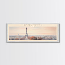 Load image into Gallery viewer, Eiffel Tower Travel Poster Print, Framed Canvas Print, COUNTRY Travel Art, Wood Framed Art, Wall Hanging, Home Decor
