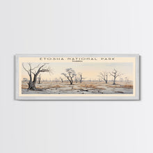 Carregar imagem no visualizador da galeria, Etosha National Park Travel Poster Print, Framed Canvas Wall Art, Metal Wall Art, COUNTRY art, Gift For Him, Travel Wall Art, Travel Lover Gift
