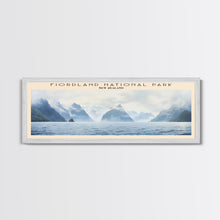 Cargar imagen en el visor de la galería, Fiordland National Park Travel Print Wall Art, Travel Poster Print, Retro Style COUNTRY Home Decor, Wall Hanging, Travel Gift Idea, Unique Metal Art
