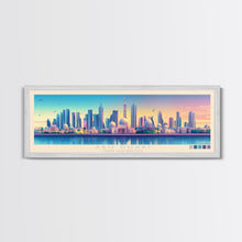 Carregar imagem no visualizador da galeria, Abu Dhabi, United Arab Emirates Panoramic Travel Poster Canvas Print, Abu Dhabi, United Arab Emirates Painting, United Arab Emirates Art, Abu Dhabi Travel Art, Living Room Painting

