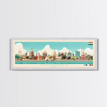 Carregar imagem no visualizador da galeria, Ahmedabad, India Panoramic Travel Poster Canvas Print, Ahmedabad, India Painting, India Art, Ahmedabad Travel Art, Living Room Painting
