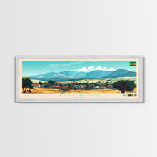 Carregar imagem no visualizador da galeria, Arba Minch, Ethiopia Panoramic Travel Poster Canvas Print, Arba Minch, Ethiopia Painting, Ethiopia Art, Arba Minch Travel Art, Living Room Painting
