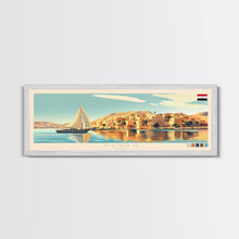 Carregar imagem no visualizador da galeria, Aswan, Egypt Travel Poster Panoramic Canvas Print, Aswan, Egypt Painting, Egypt Art, Aswan Travel Art, Guest Room Painting
