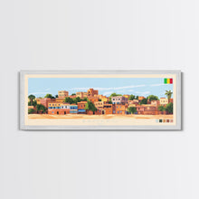 Carregar imagem no visualizador da galeria, Bamako, Mali Travel Poster Panoramic Canvas Print, Bamako, Mali Painting, Mali Art, Bamako Travel Art, Guest Room Painting
