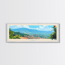 Load image into Gallery viewer, Bamenda, Cameroon Panoramic Travel Poster Canvas Print, Bamenda, Cameroon Painting, Cameroon Art, Bamenda Panoramic Travel Art, Travel Painting
