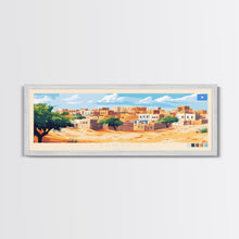 Load image into Gallery viewer, Banadir, Somalia Panoramic Travel Poster Canvas Print, Banadir, Somalia Painting, Somalia Art, Banadir Travel Art, Guest Room Painting
