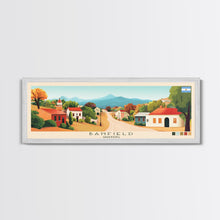 Load image into Gallery viewer, Banfield, Argentina Panoramic Travel Poster Canvas Print, Banfield, Argentina Painting, Argentina Art, Banfield Panoramic Travel Art, Travel Painting
