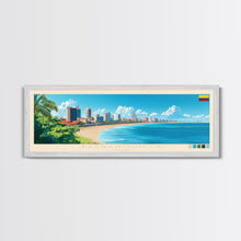 Load image into Gallery viewer, Barranquilla, Colombia Travel Poster Panoramic Canvas Print, Barranquilla, Colombia Painting, Colombia Art, Barranquilla Travel Art, Guest Room Painting
