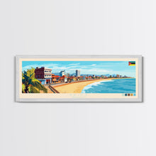 Cargar imagen en el visor de la galería, Beira, Mozambique Panoramic Travel Poster Canvas Print, Beira, Mozambique Painting, Mozambique Art, Beira Travel Art, Living Room Painting
