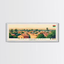 Load image into Gallery viewer, Bobo-Dioulasso, Burkina Faso Panoramic Travel Poster Canvas Print, Bobo-Dioulasso, Burkina Faso Painting, Burkina Faso Art, Bobo-Dioulasso Travel Art, Guest Room Painting
