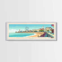 Carregar imagem no visualizador da galeria, Brighton and Hove, England Travel Poster Panoramic Canvas Print, Brighton and Hove, England Painting, England Art, Brighton and Hove Travel Art, Guest Room Painting
