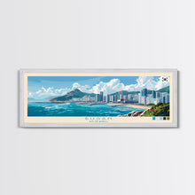 Carregar imagem no visualizador da galeria, Busan, South Korea Travel Poster Panoramic Canvas Print, Busan, South Korea Painting, South Korea Art, Busan Travel Art, Guest Room Painting
