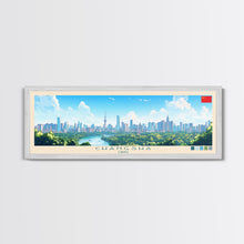 Cargar imagen en el visor de la galería, Changsha, China Panoramic Travel Poster Canvas Print, Changsha, China Painting, China Art, Changsha Travel Art, Living Room Painting
