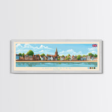 Cargar imagen en el visor de la galería, Chichester, England Panoramic Travel Poster Canvas Print, Chichester, England Painting, England Art, Chichester Panoramic Travel Art, Travel Painting
