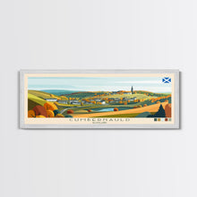 Load image into Gallery viewer, Cumbernauld, Scotland Panoramic Travel Poster Canvas Print, Cumbernauld, Scotland Painting, Scotland Art, Cumbernauld Travel Art, Guest Room Painting
