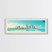 Load image into Gallery viewer, Dammam, Saudi Arabia Panoramic Travel Poster Canvas Print, Dammam, Saudi Arabia Painting, Saudi Arabia Art, Dammam Travel Art, Guest Room Painting
