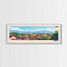 Load image into Gallery viewer, Depok, Indonesia Panoramic Travel Poster Canvas Print, Depok, Indonesia Painting, Indonesia Art, Depok Panoramic Travel Art, Travel Painting
