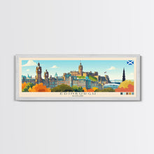 Load image into Gallery viewer, Edinburgh, Scotland Panoramic Travel Poster Canvas Print, Edinburgh, Scotland Painting, Scotland Art, Edinburgh Travel Art, Guest Room Painting
